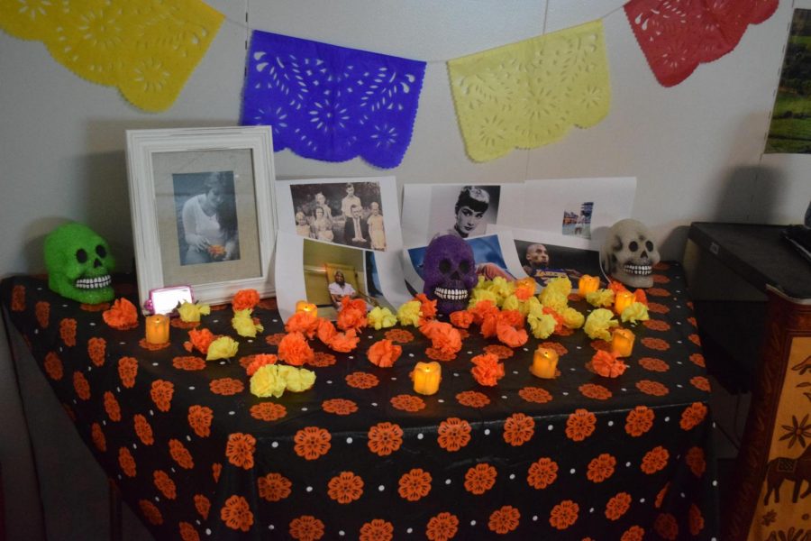 Mr. Parris set up an ofrenda for his Spanish classes.