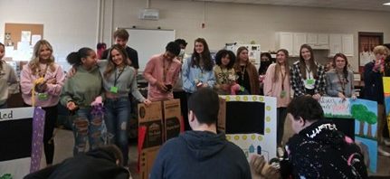 The Teacher Cadet class listens to a speaker.