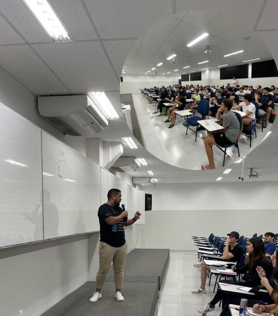 Professor Heron teaches a writing class at Delta Educational, my high school. Students remain in the classroom, while teachers switch for each class period.