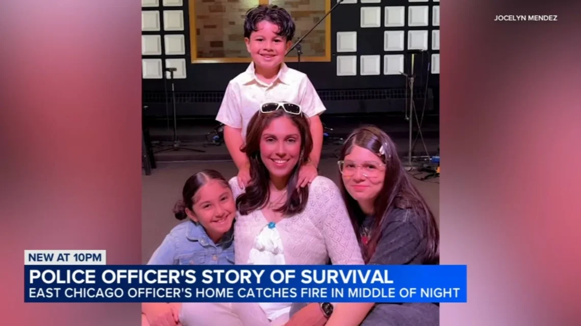 Community members organize donations for an East Chicago officer and her children after a house fire